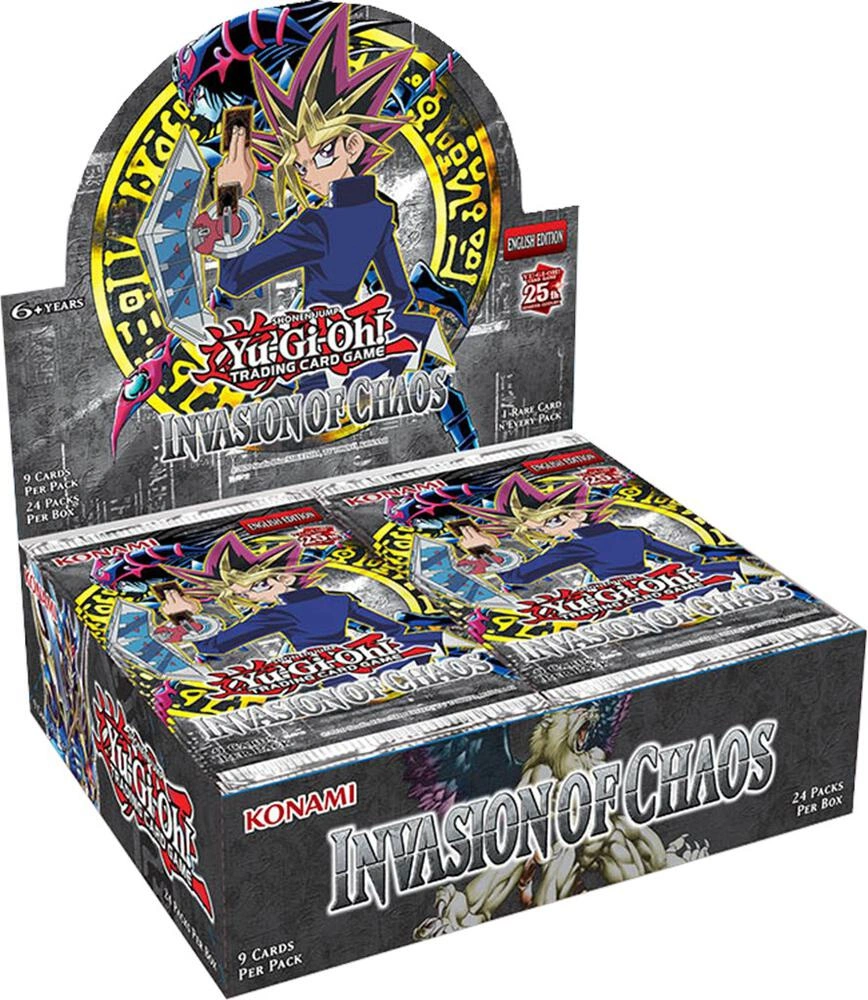 Chaos Invasion Box 25th Anniversary YuGiOh Unleash the Legendary Cards Ignite Your Duels