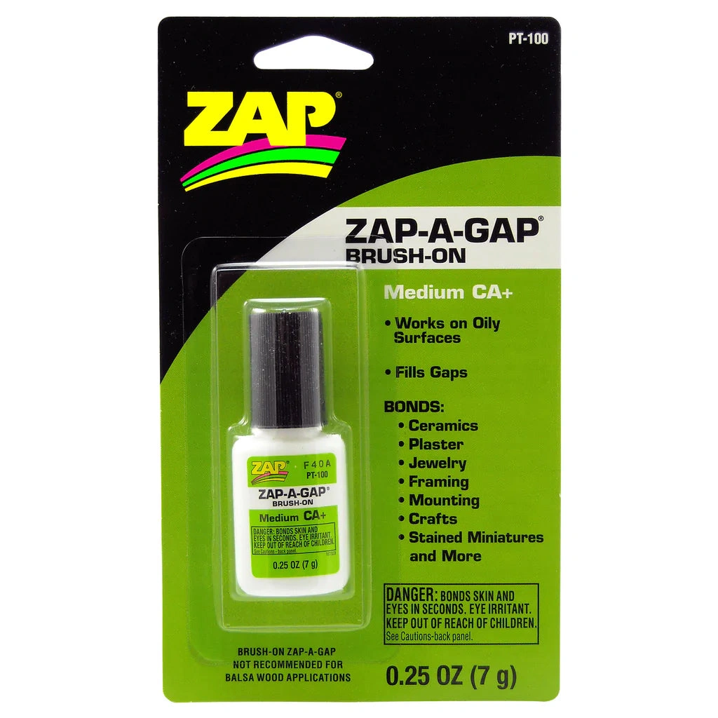 Zap-A-Gap: The Green Grabber! Medium CA Glue for a Fast Fix.